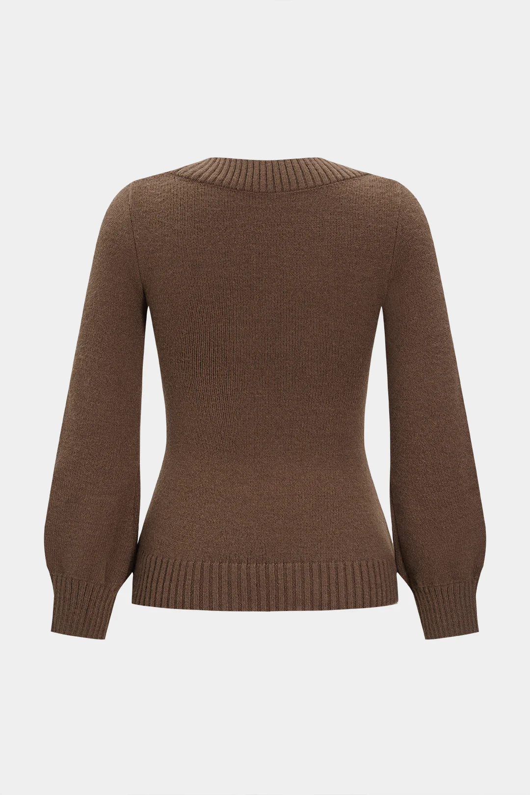 Knit Solid Long-Sleeve Top - Weenar