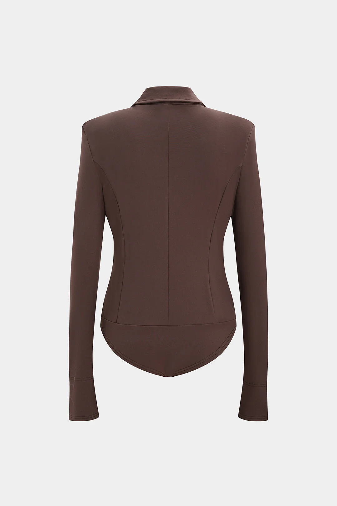 Solid Double-Breasted Long Sleeve Bodysuit - Weenar