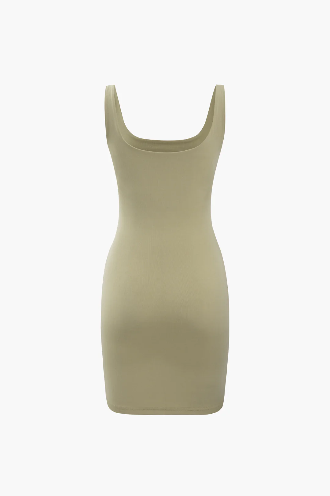 Square Neck Ruched Sleeveless Mini Dress - Weenar