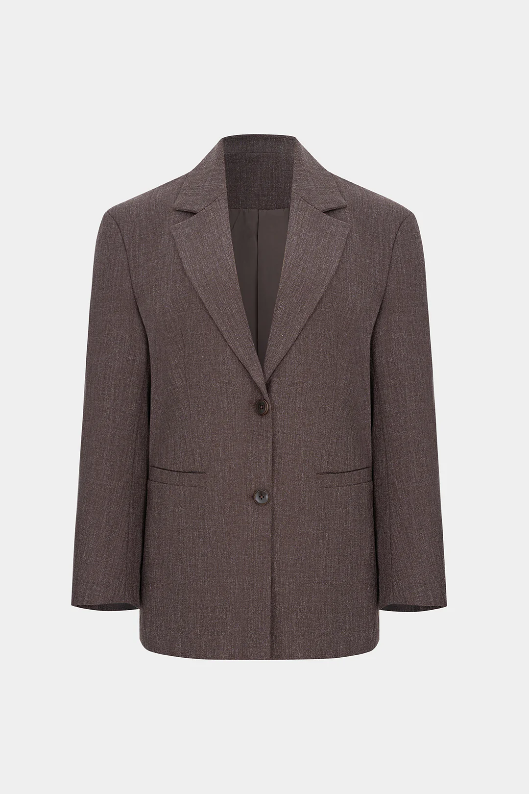 Notched Lapel Button Blazer - Weenar