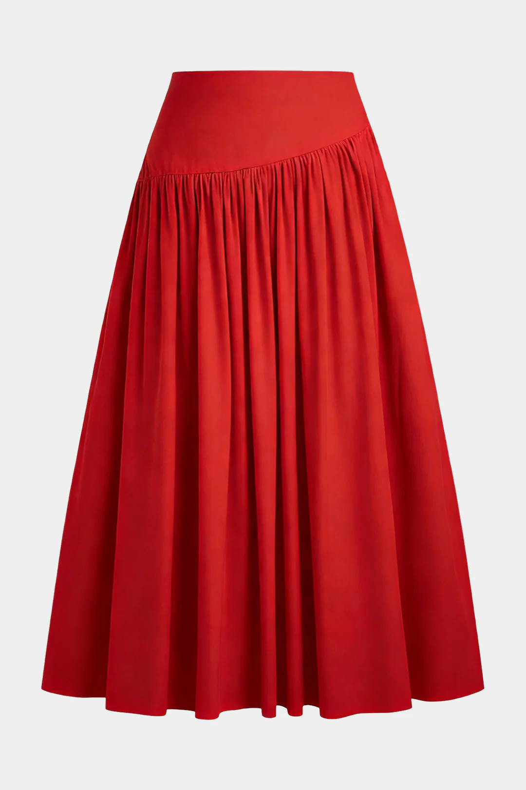 Plus Size Pleated High Waist Skirt - Weenar