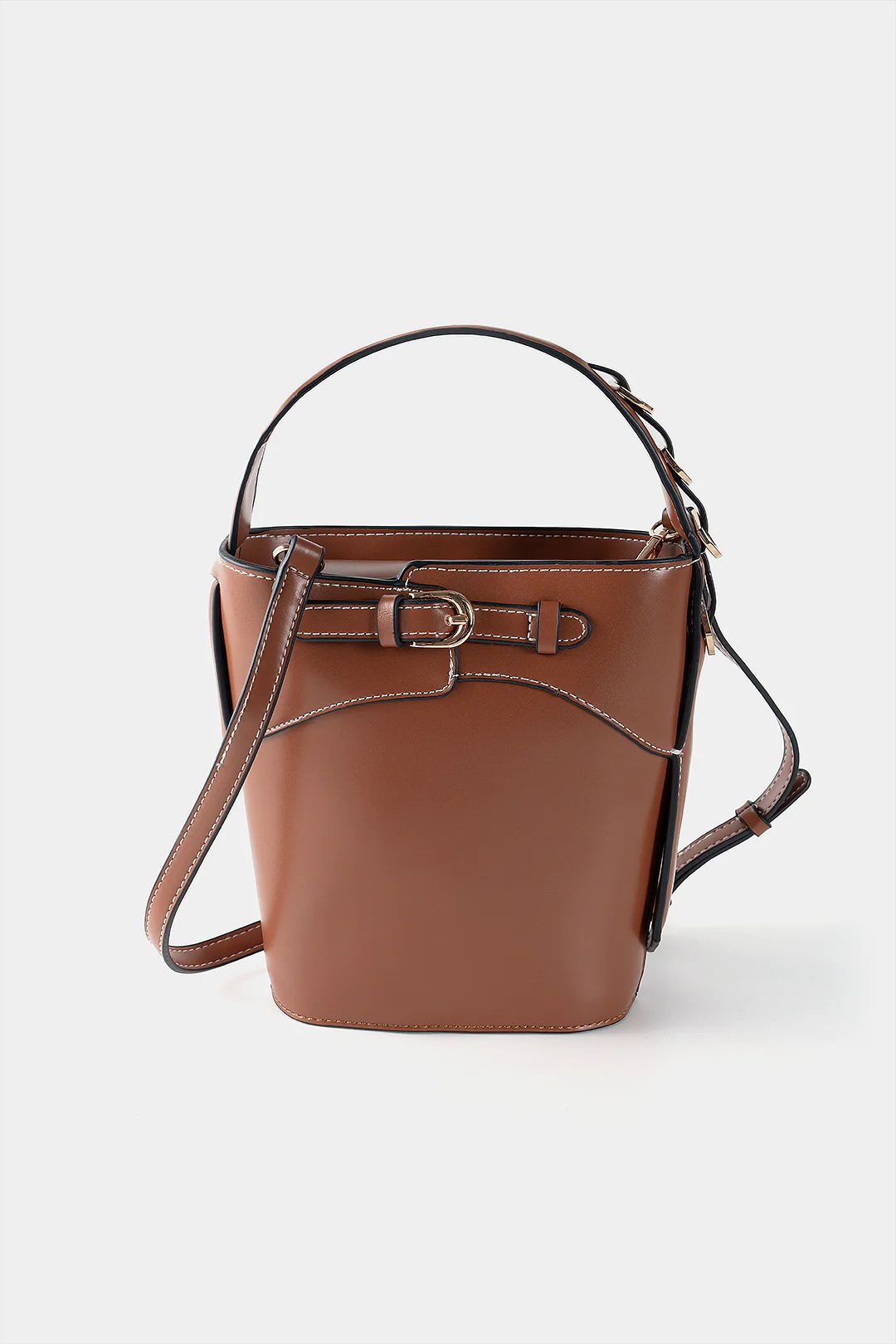Faux Leather Single Shoulder Tote Bag - Weenar
