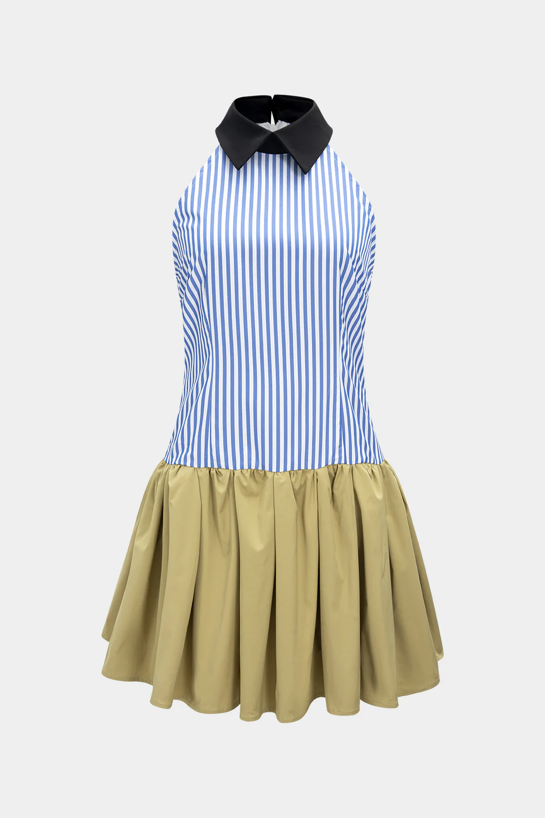 Patchwork Sleeveless Mini Dress - Weenar