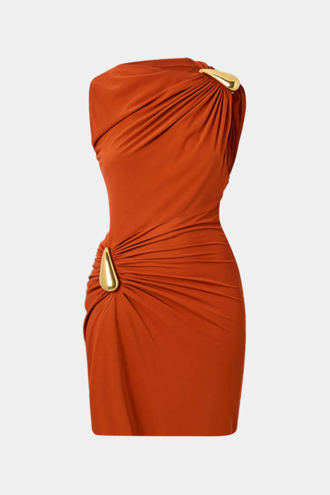 Metallic Sleeveless Mini Dress - Weenar