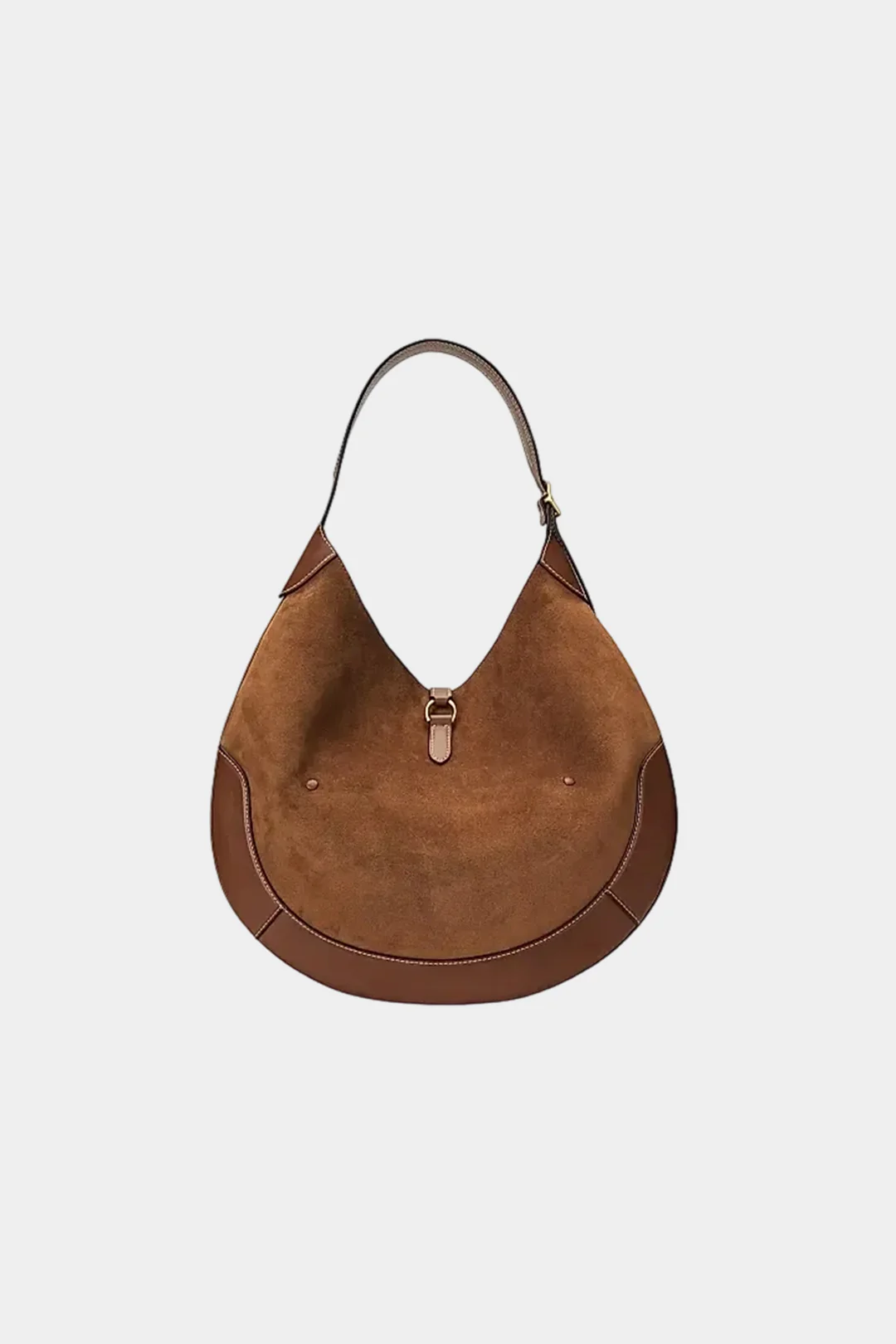Suede Patchwork Shoulder Bag - Weenar