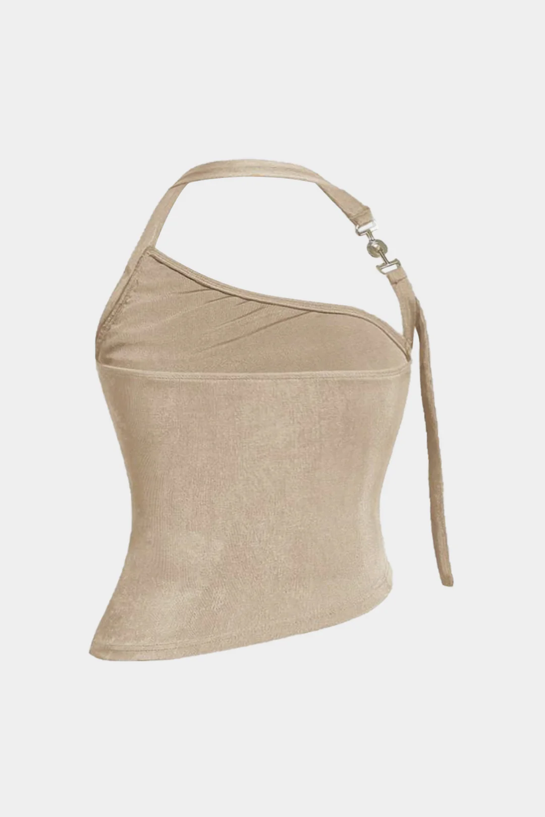 Plus Size Backless Asymmetrical Ruched Cami Top - Weenar