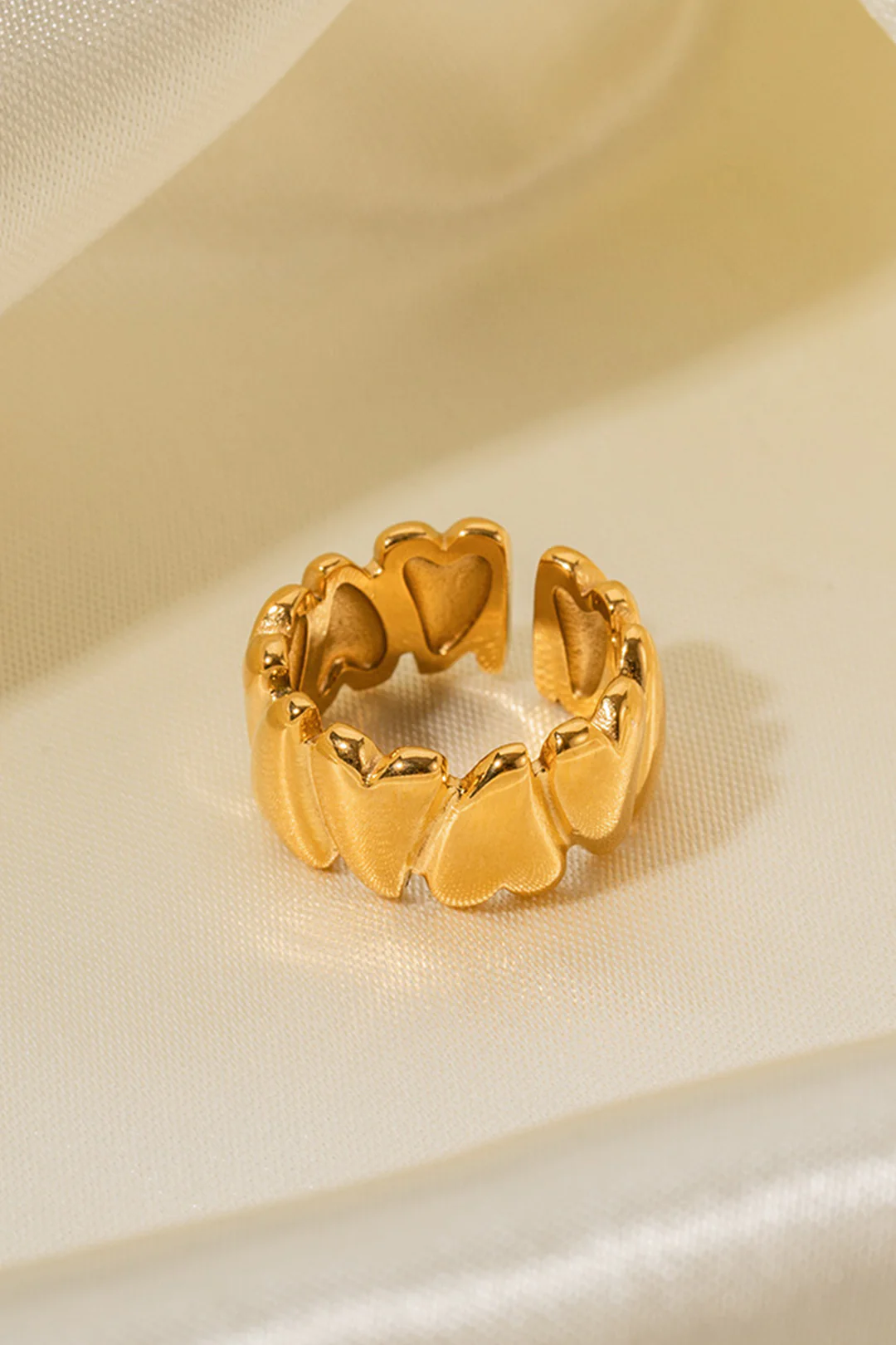 Alloy Irregular Heart Open Ring - Weenar