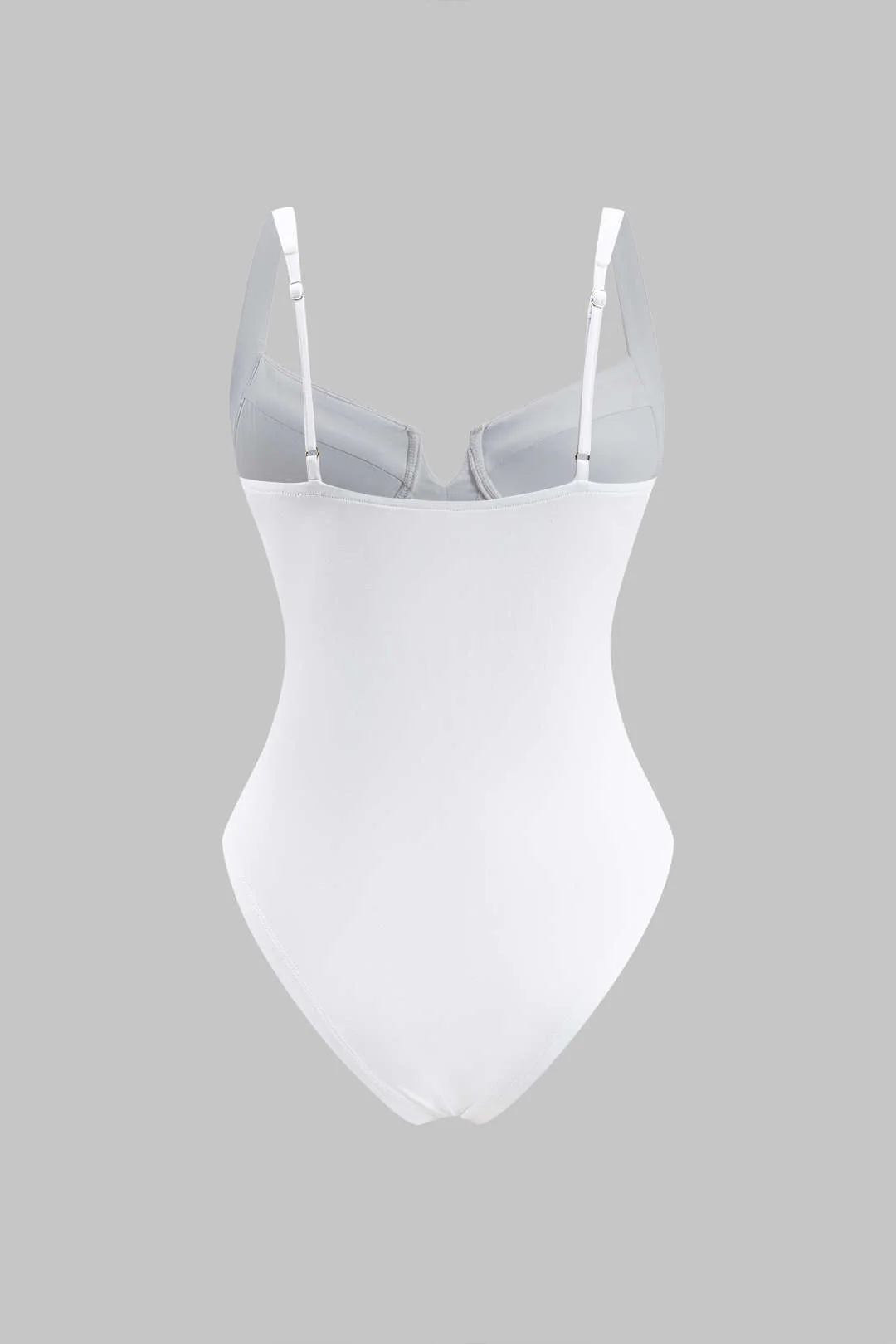 Solid Bustier Sleeveless Bodysuit - Weenar