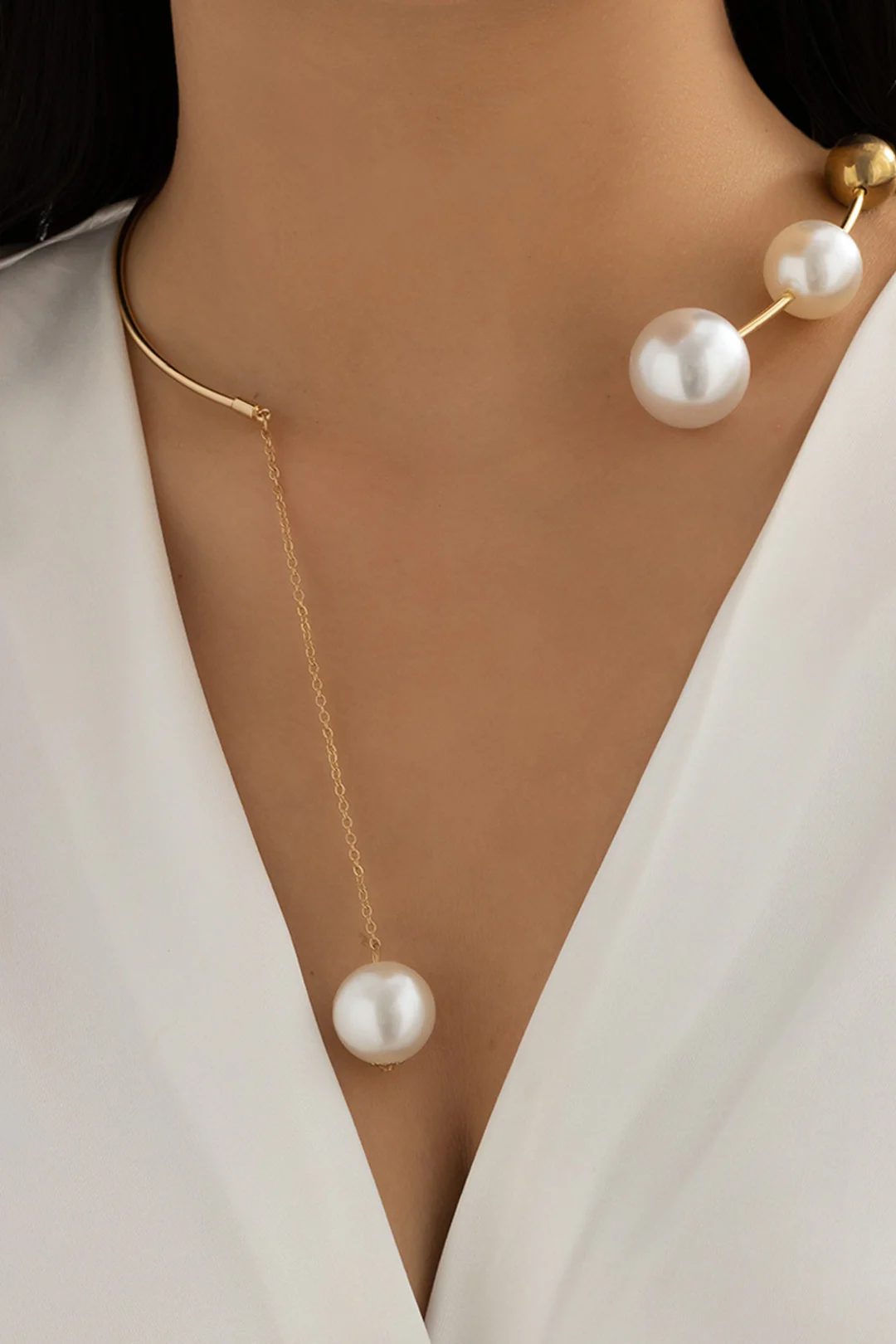 Pearl Decor Necklace - Weenar