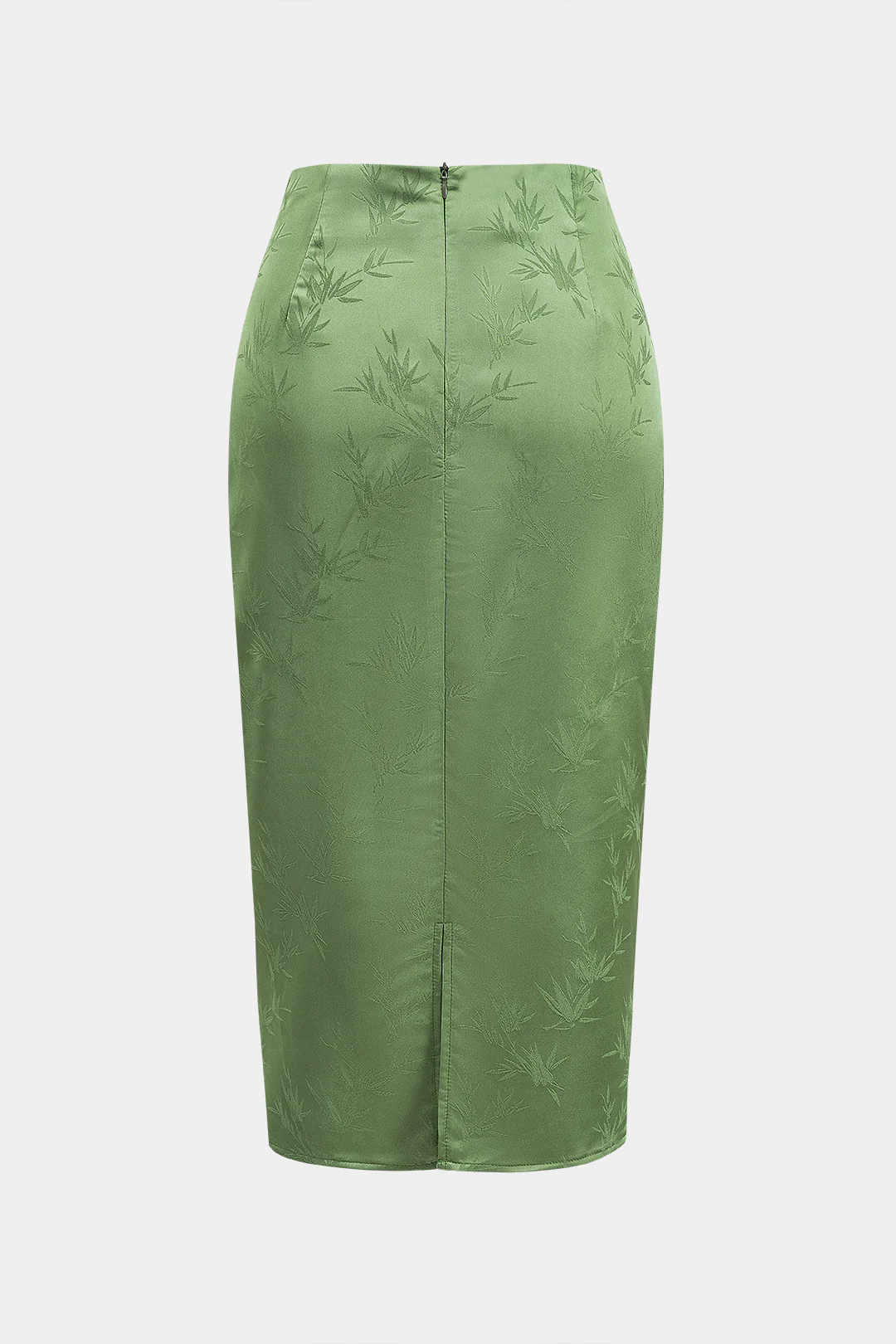 Jacquard Ruched Tie Front Split Skirt - Weenar