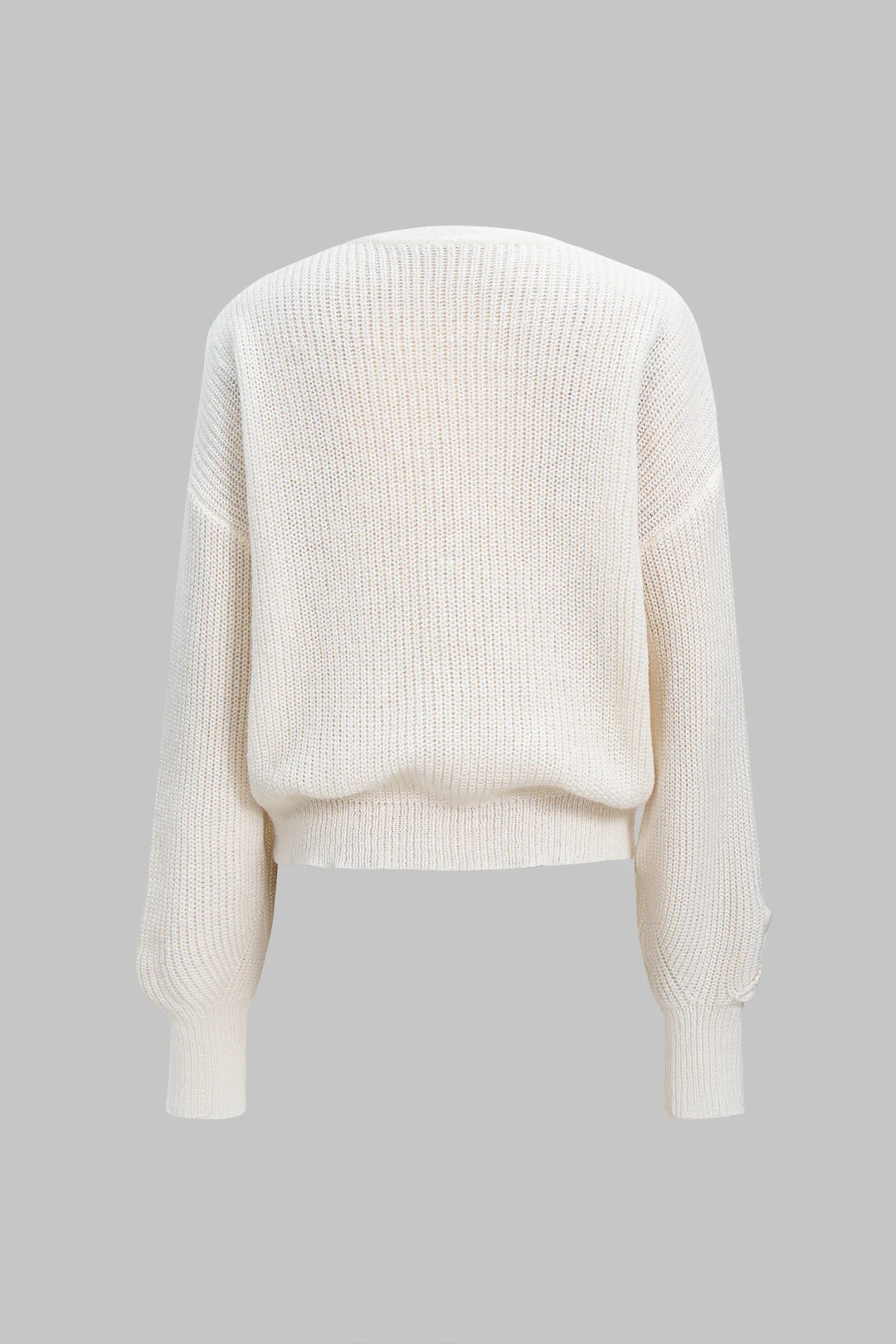 Wool 3D Floral V-Neck Cardigan - Weenar