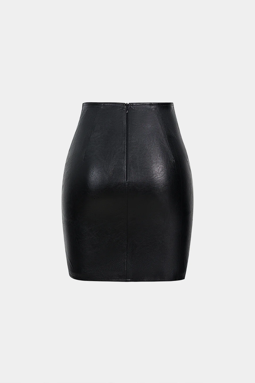 Faux Leather High Waist Skirt - Weenar