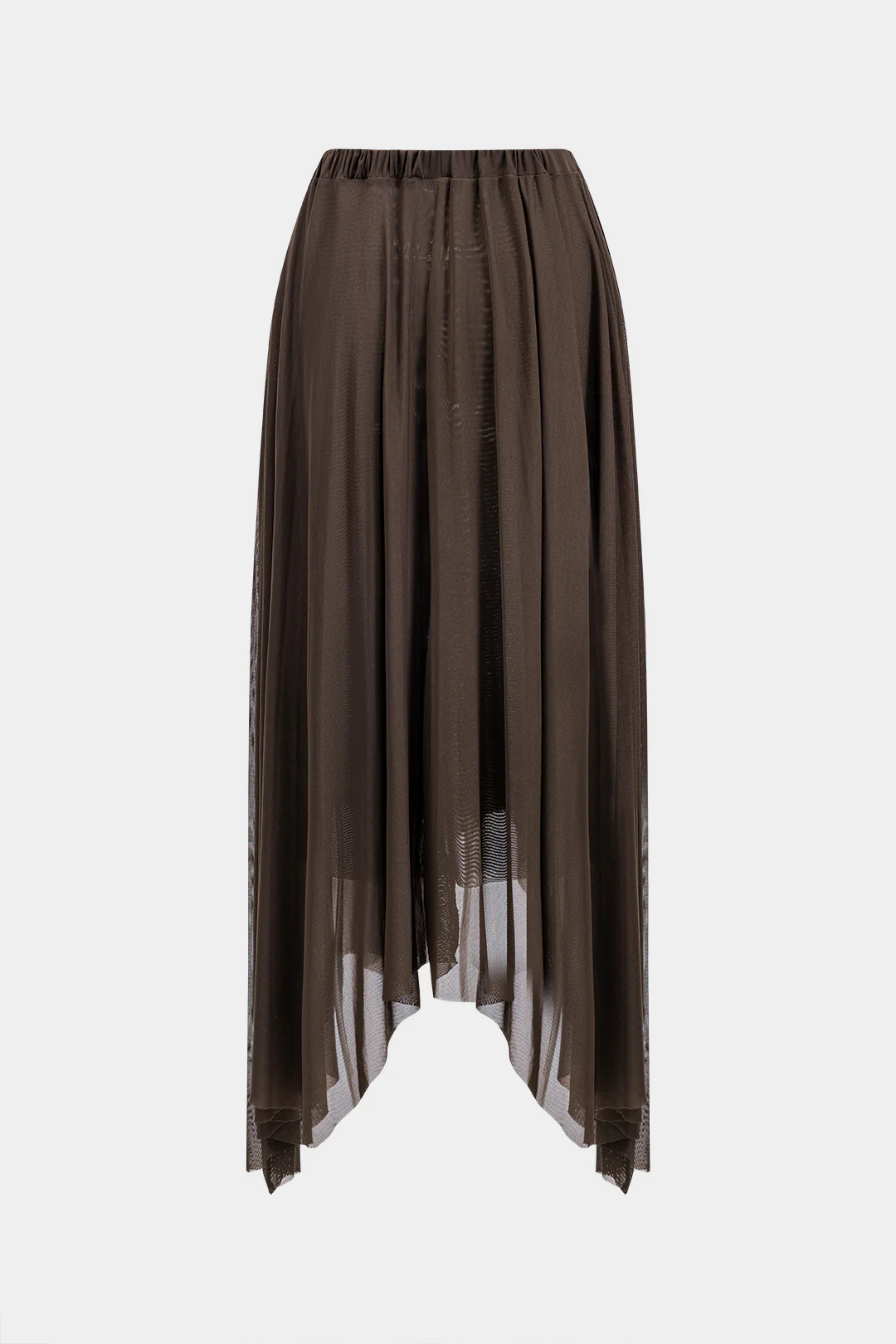 Mesh Pleated Asymmetrical Skirt - Weenar