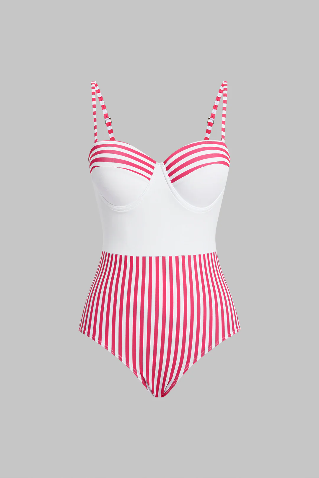 Contrast Striped Bikini Top - Weenar