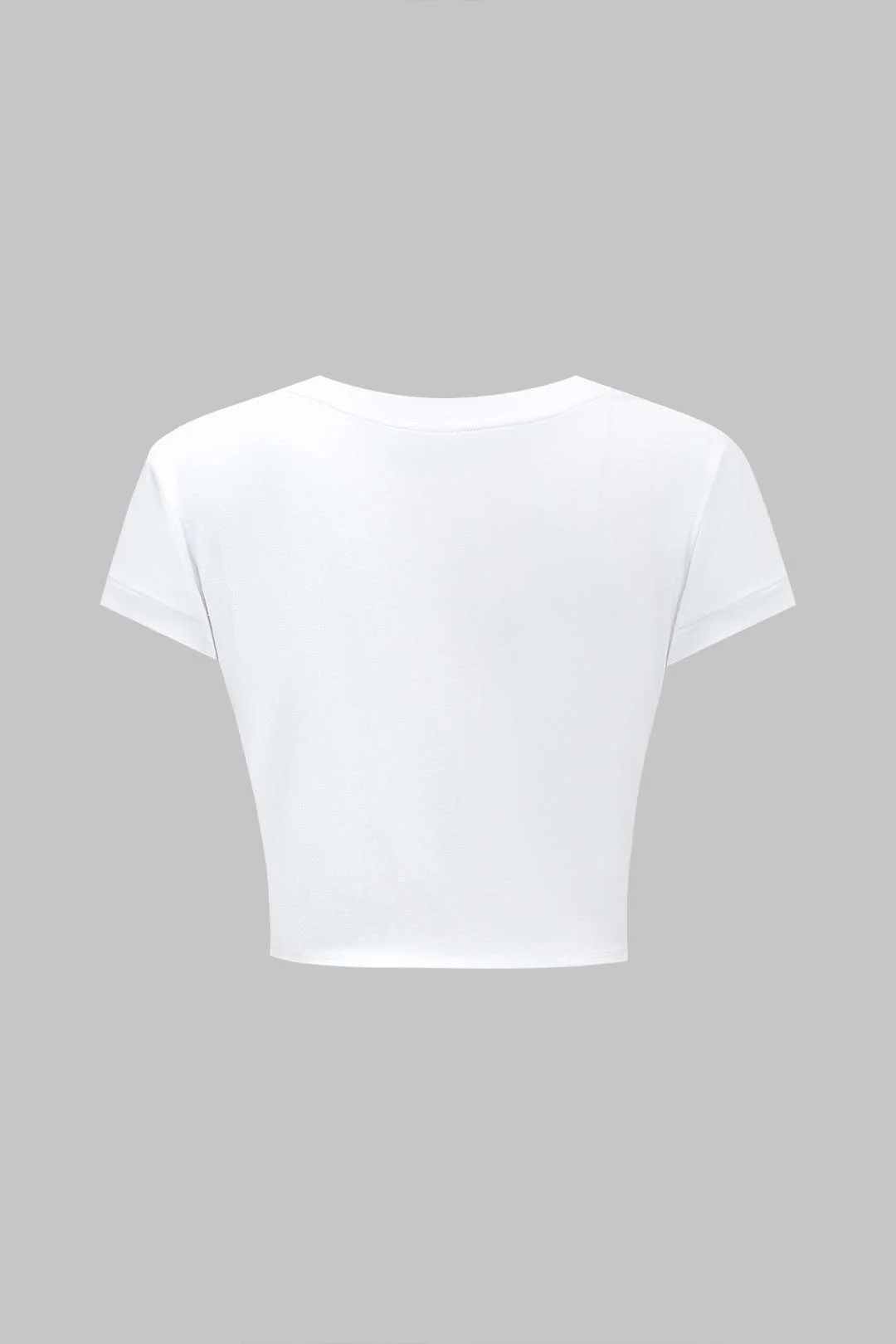 Tie Front Short Sleeve T-Shirt - Weenar