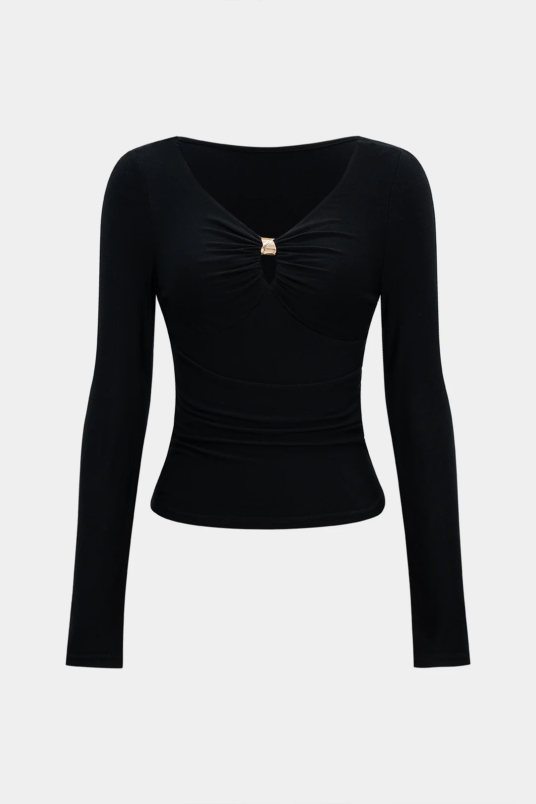 Ruched Long-Sleeve Top - Weenar
