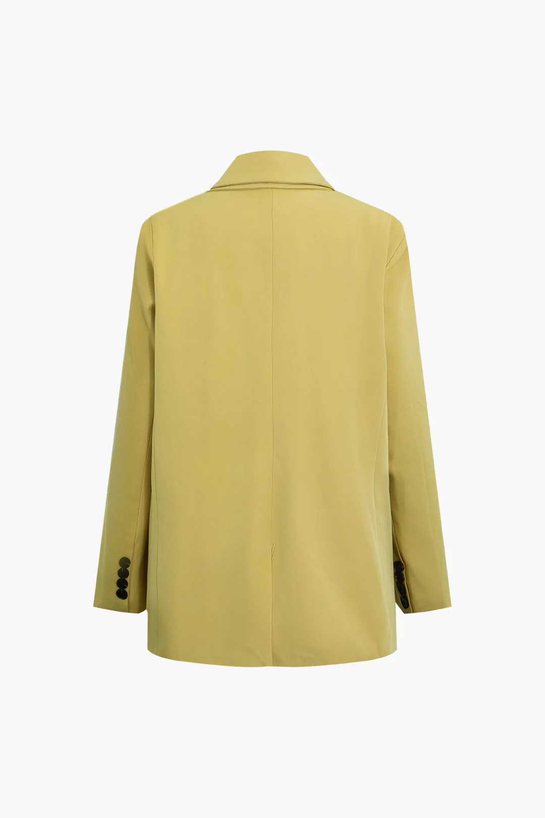 Notched Lapel Button Blazer - Weenar