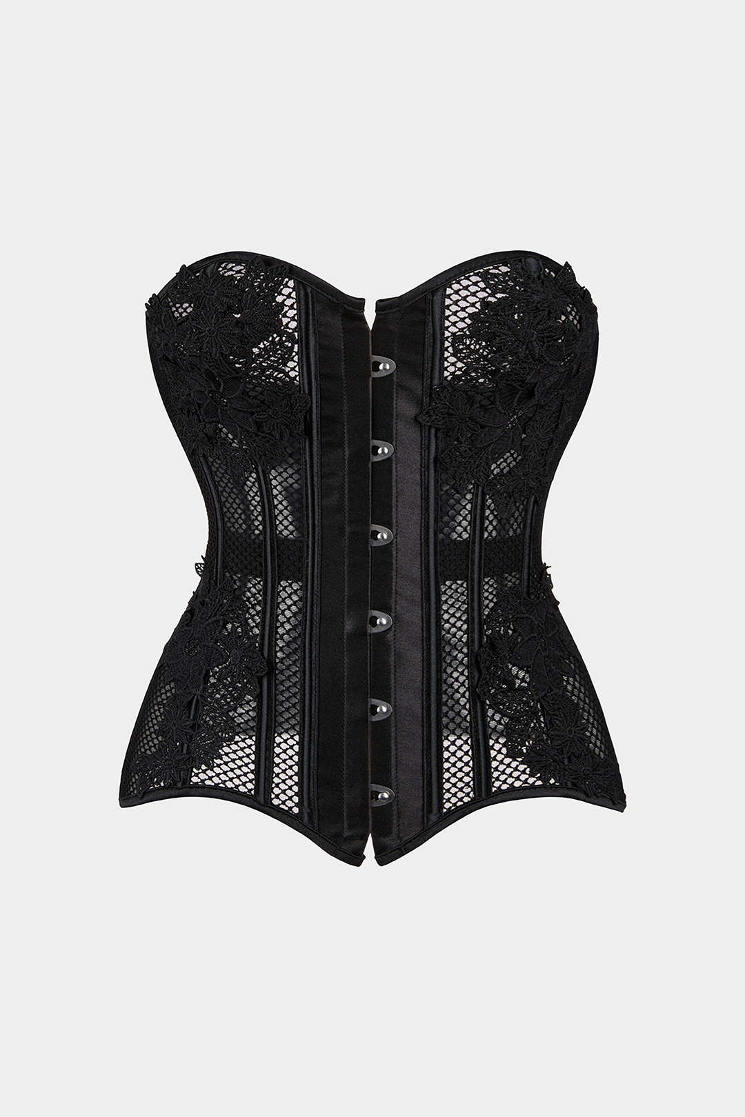 Embroidery Sheer Corset Waist Tube Top - Weenar