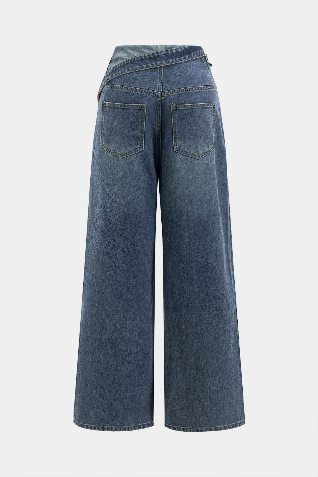 Denim Asymmetrical High Waist Jeans - Weenar