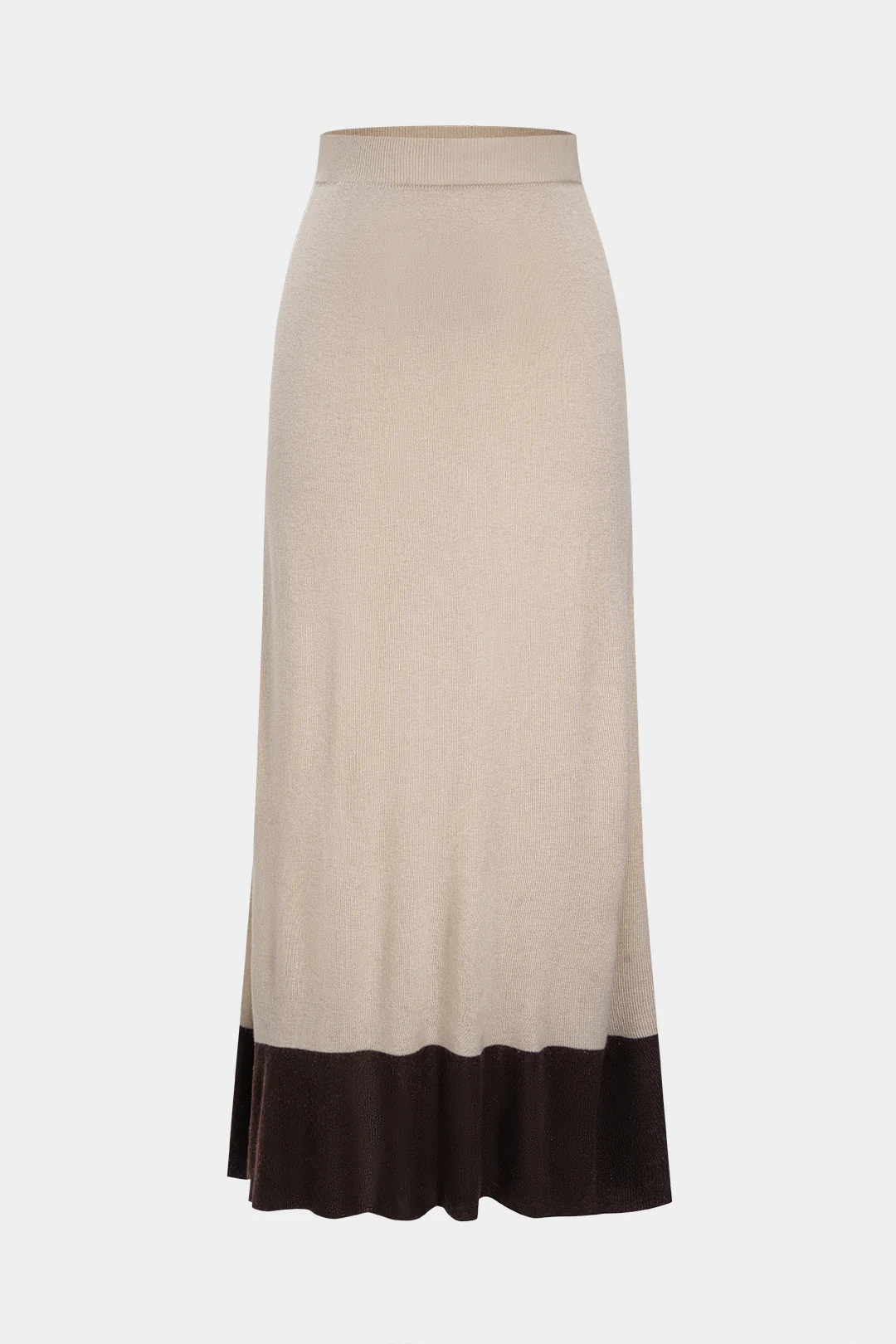 Knit Contrast Ruched Skirt - Weenar