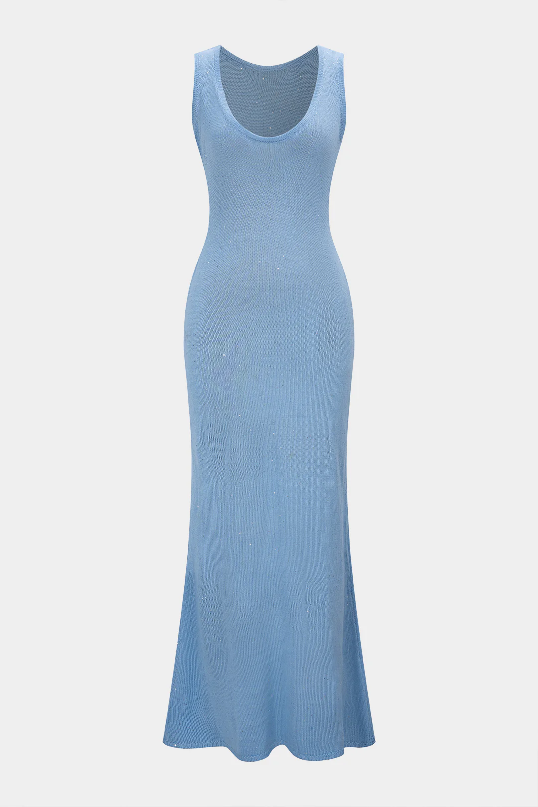 Sequin U-Neck Sleeveless Maxi Dress - Weenar