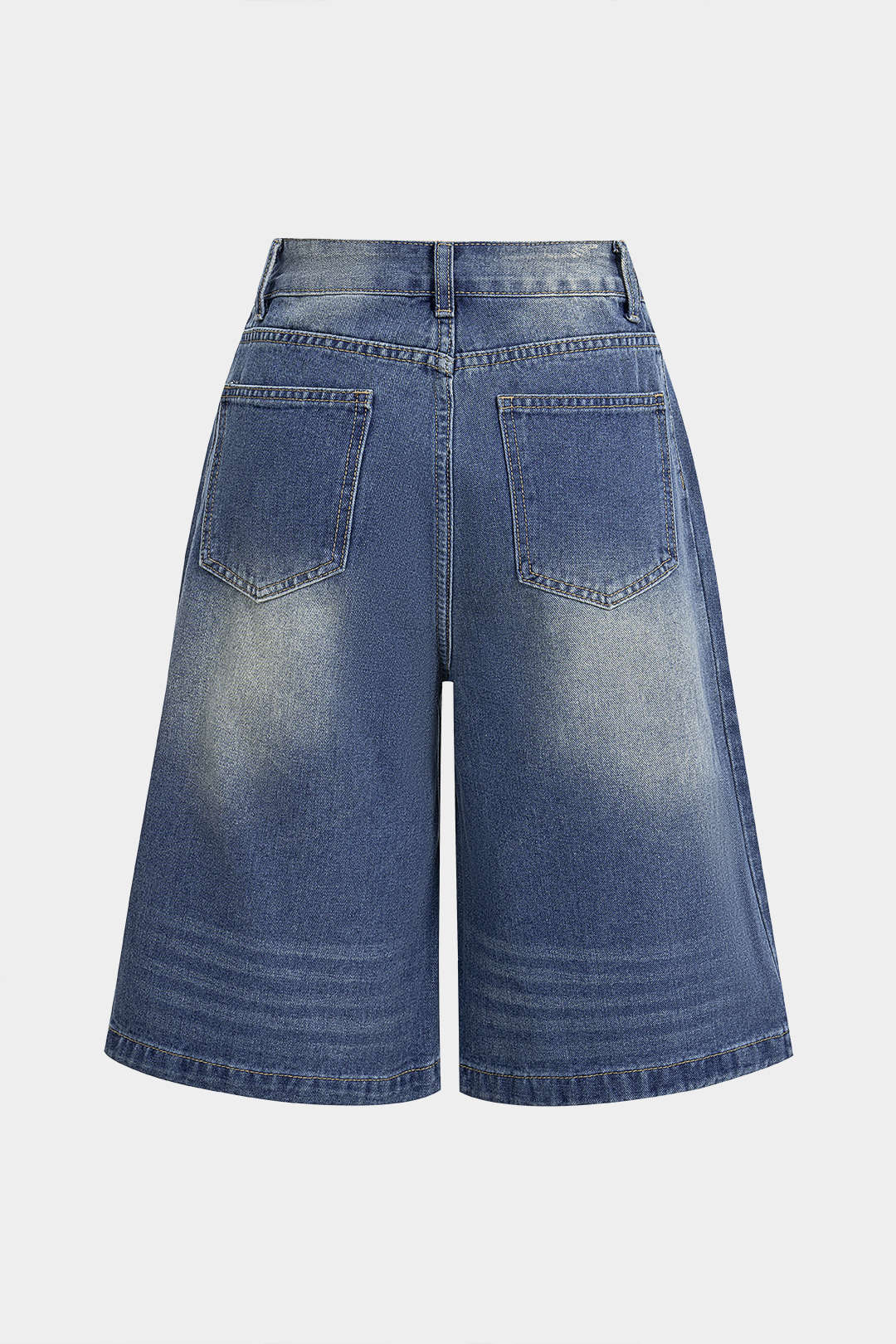 Denim High Waist Wide Leg Shorts - Weenar