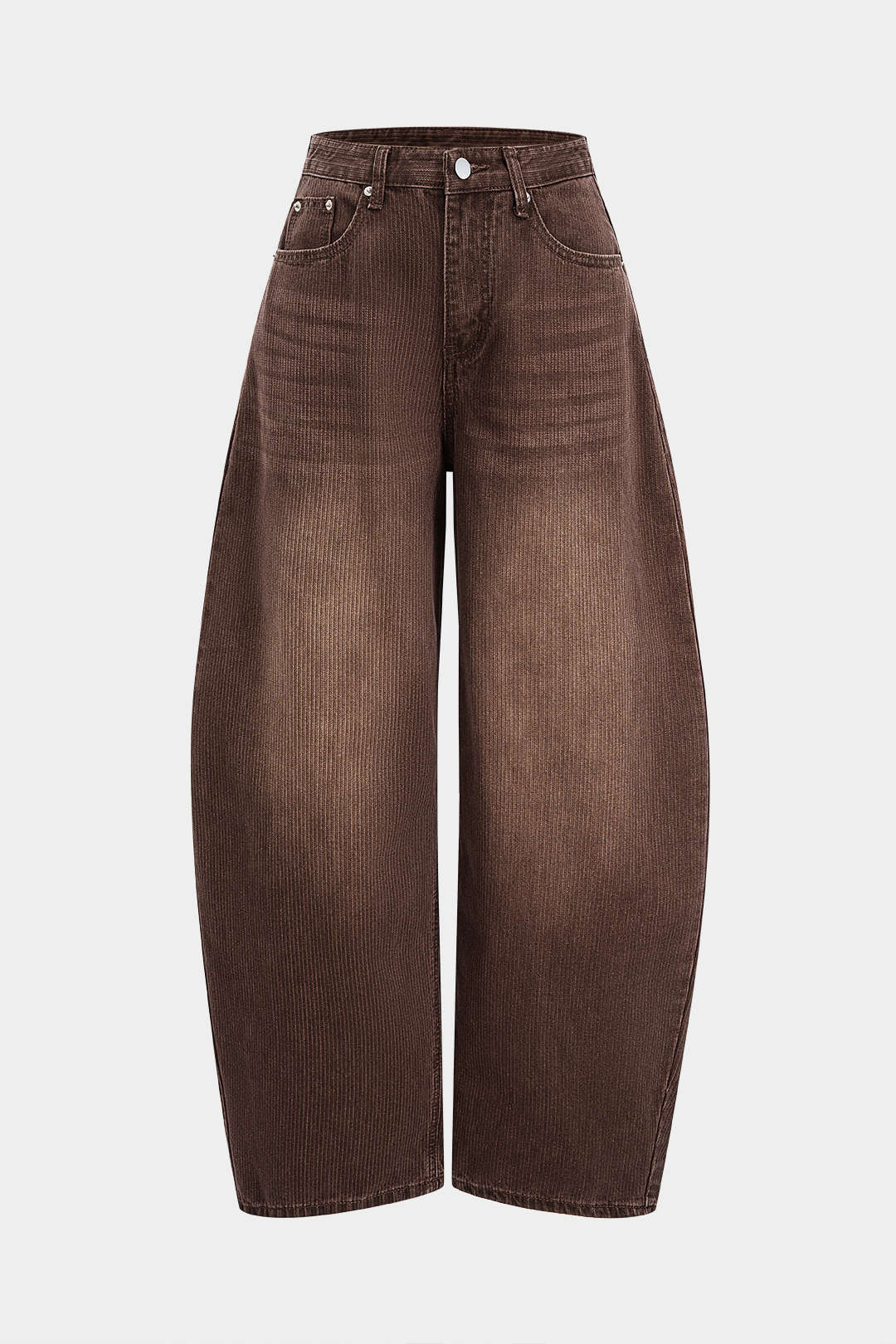 Denim Zipper Barrel Jeans - Weenar