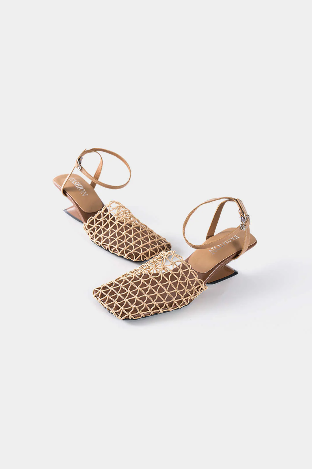 Hollow Out Faux Leather Sandals - Weenar