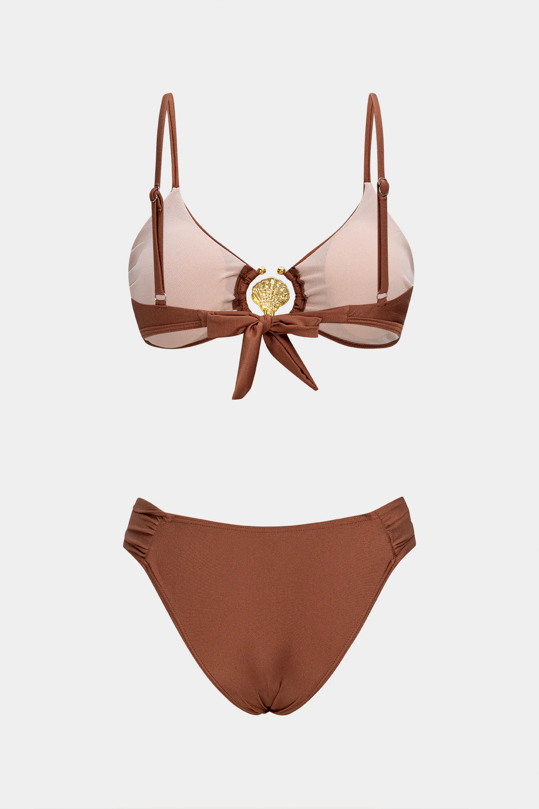 Metallic Knotted Bikini Set - Weenar