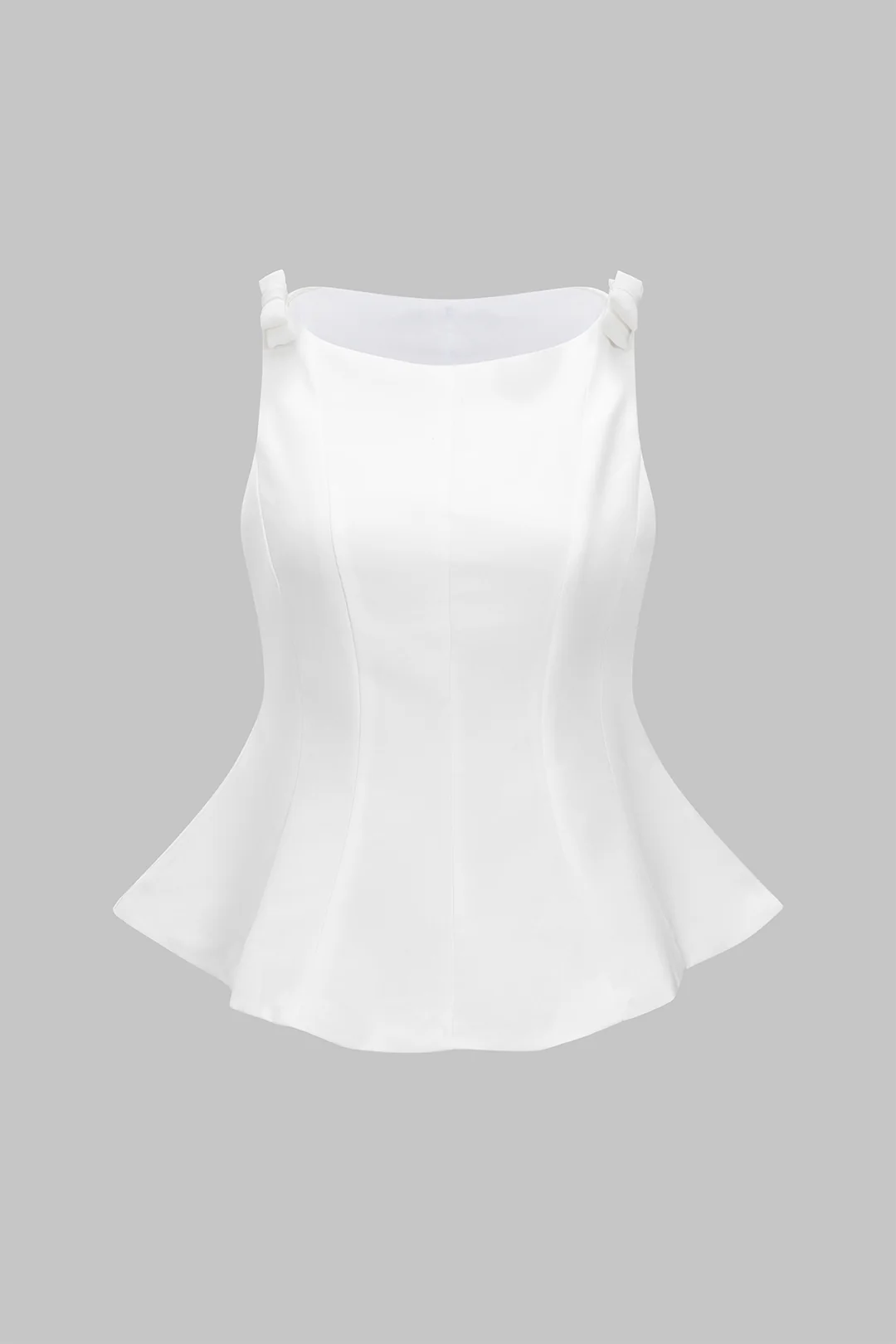 Puff Hem Bow Decor Slip Cami Top - Weenar