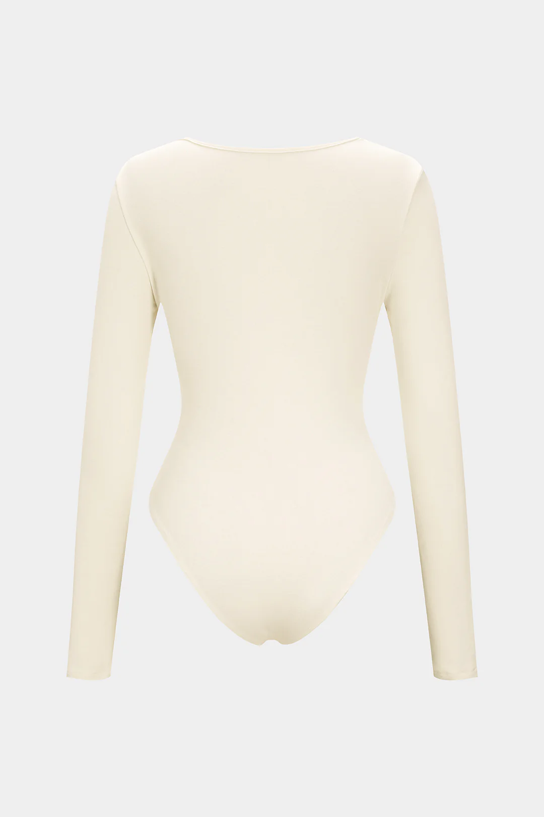 Cut Out Twist Knot Long Sleeve Bodysuit - Weenar