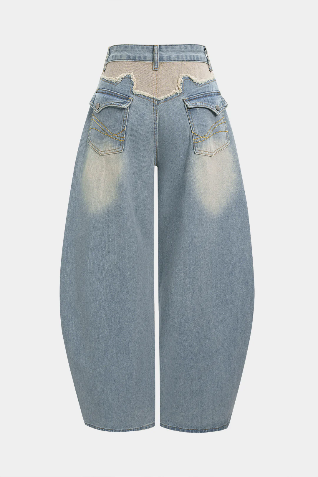 Button Pocket Wide Leg Jeans - Weenar