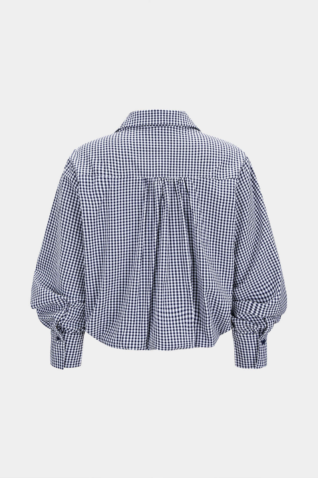 Plaid Print Lapel Button Long Sleeve Shirt - Weenar