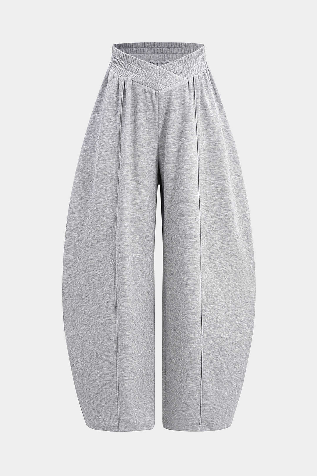 Crossed Shirred Waist Barrel Pants - Weenar