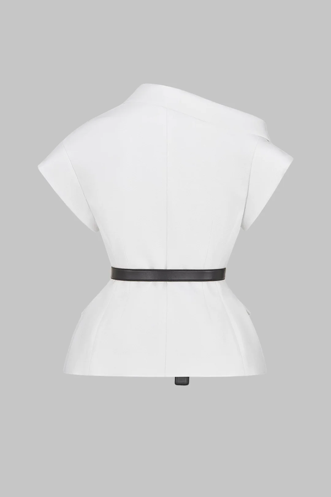 Asymmetrical Neck Belted Vest - Weenar