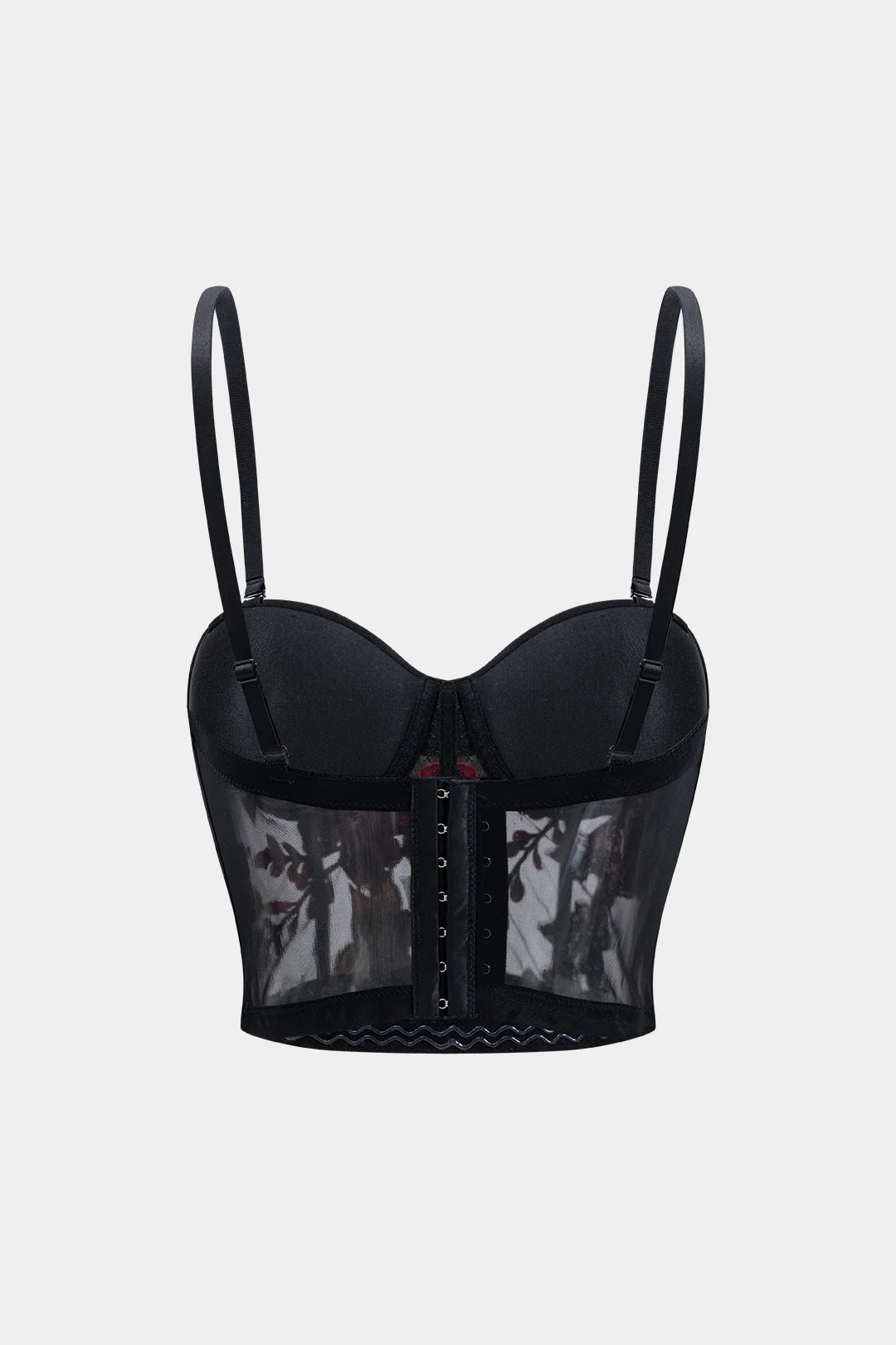 Mesh Sheer Slip Appliques Bustier Cami Top - Weenar