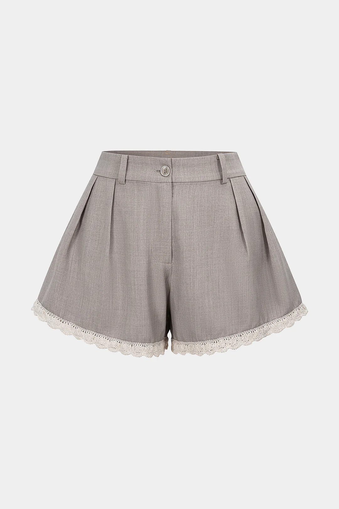 Patchwork Lace Trim Wide Leg Shorts - Weenar