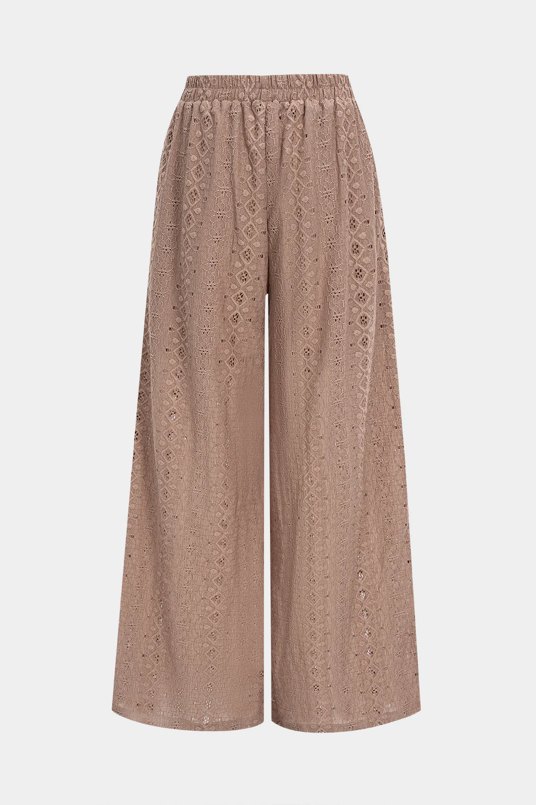 Cut Out Embroidery Trousers - Weenar