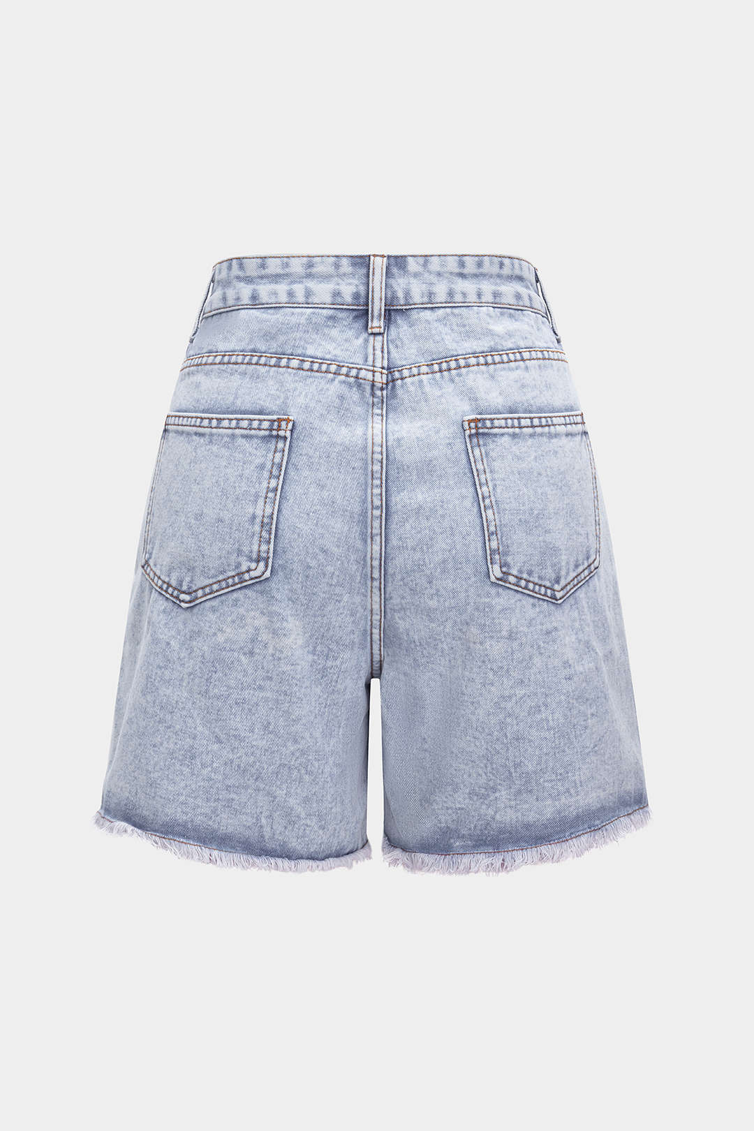 Denim High Waist Ripped Jorts Shorts - Weenar