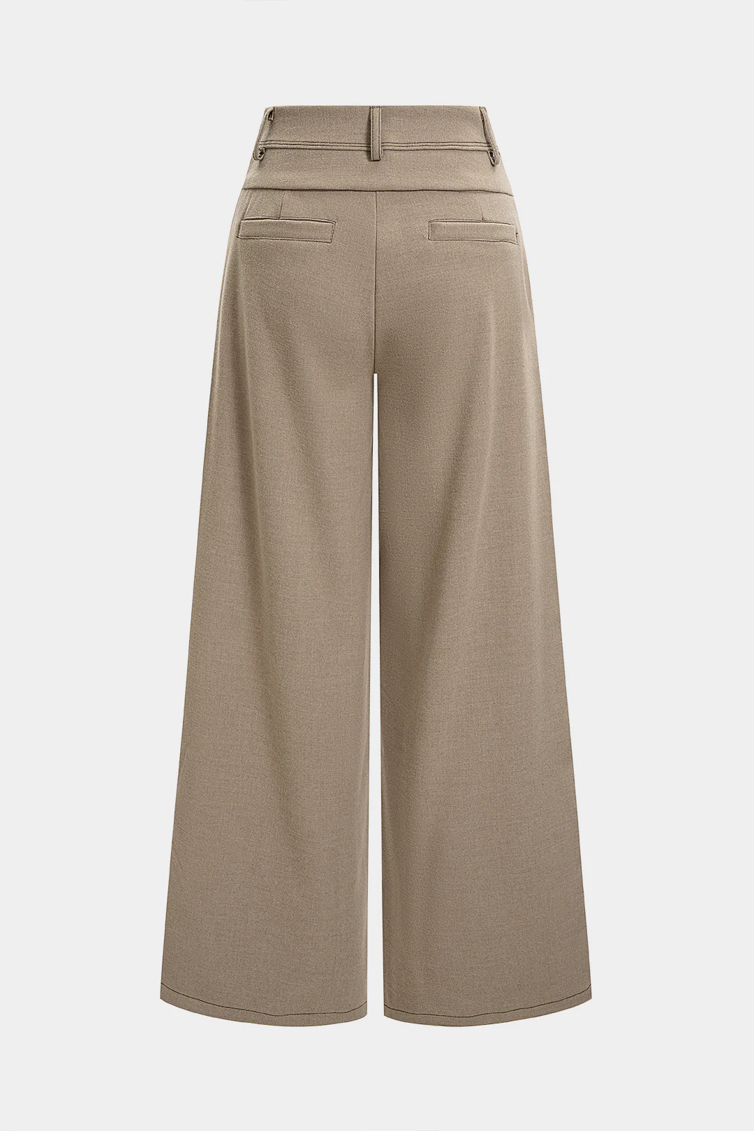 Button Pocket Wide Leg Pants - Weenar