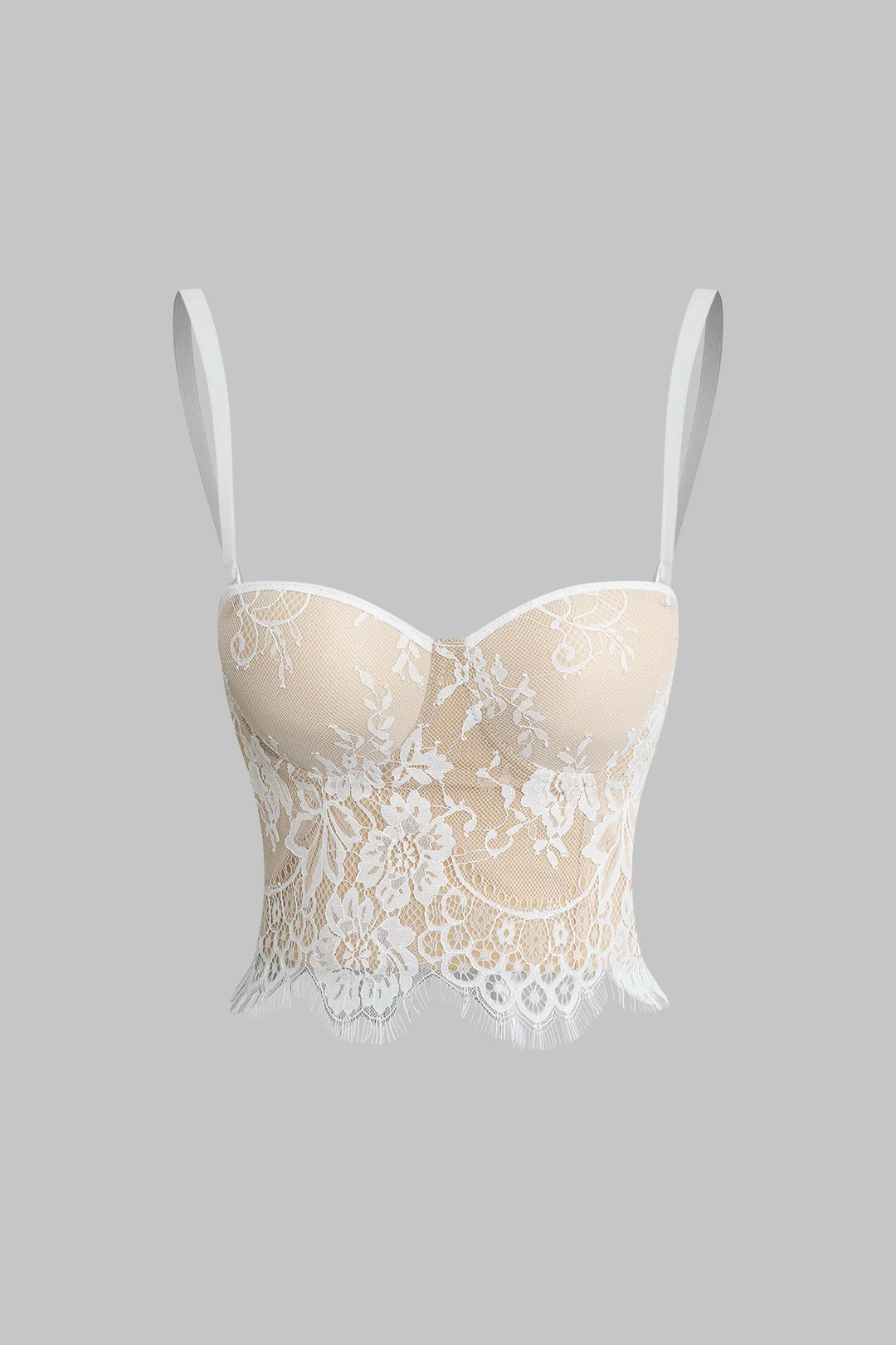 Hook And Eye Lace Bustier Cami Top - Weenar