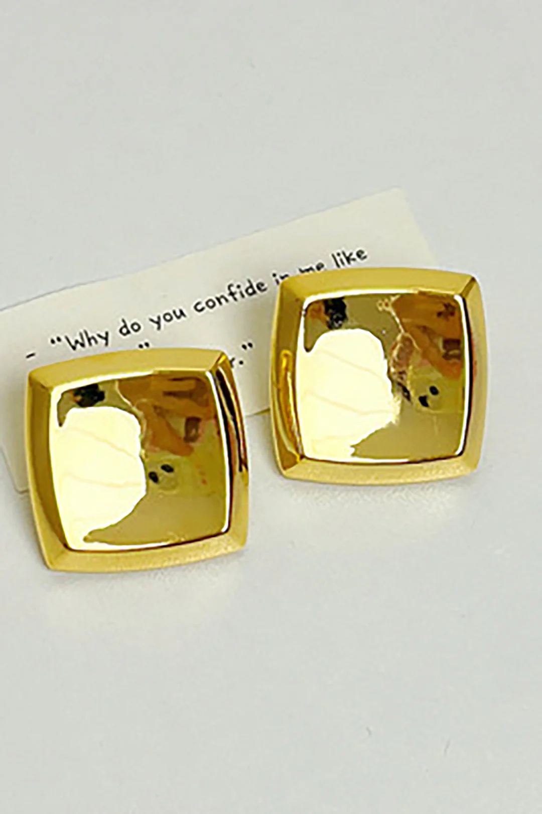 Alloy Geometric Square Earrings - Weenar