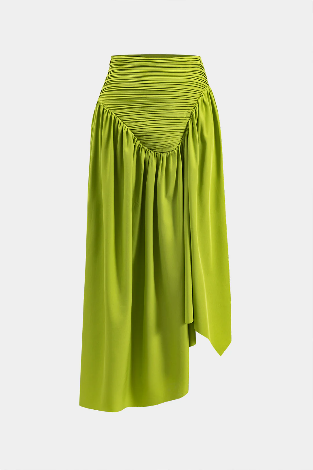 Pleated Asymmetrical Skirt - Weenar