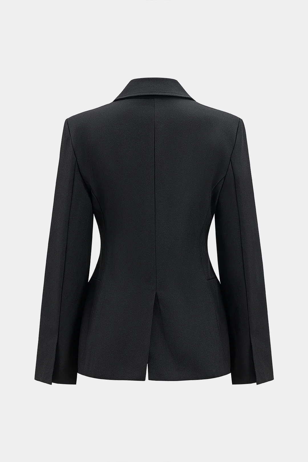 Notched Lapel Button Shoulder Pads Blazer - Weenar