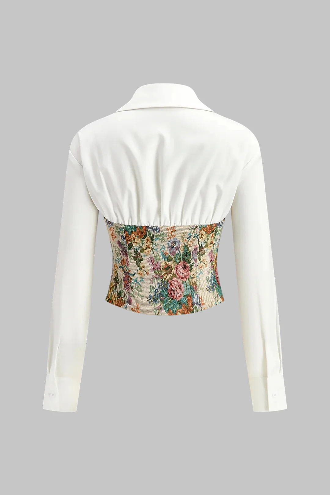 Jacquard Patchwork Long-Sleeve Shirt - Weenar