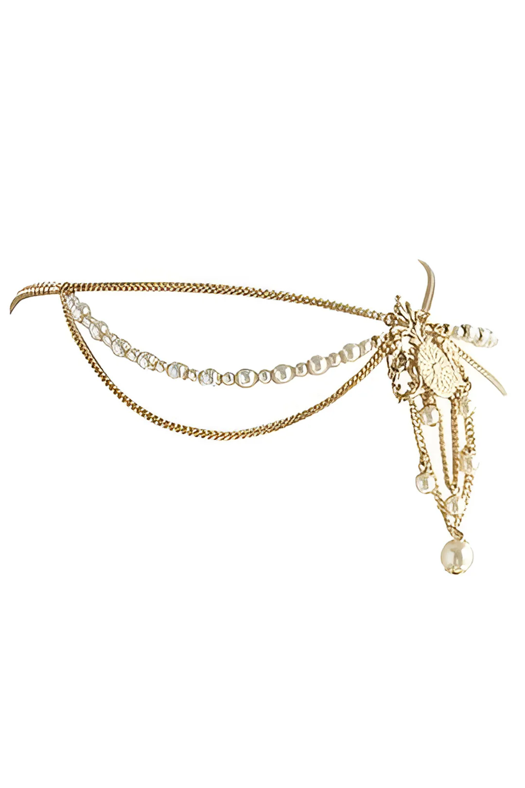 Pearl Fringe Crown Hair Accessory - Weenar