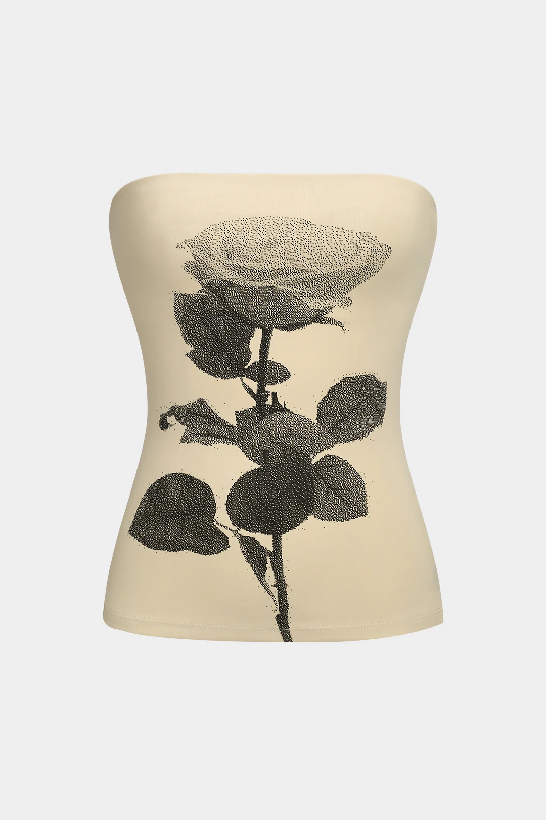 Floral Print Backless Tube Top - Weenar