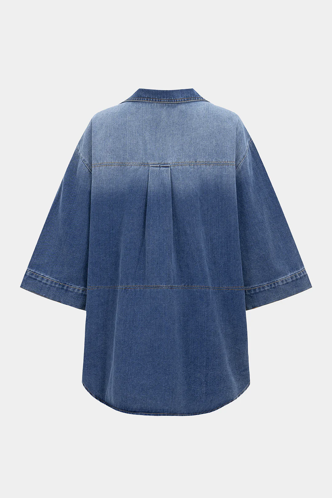 Denim Tie-Up Long Sleeve Shirt - Weenar
