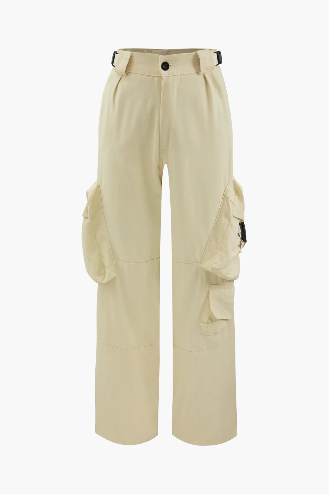 Solid Zipper Workwear Pants - Weenar
