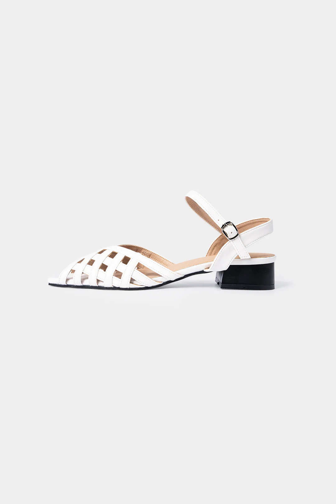 Woven Hollowed Square Sandals - Weenar